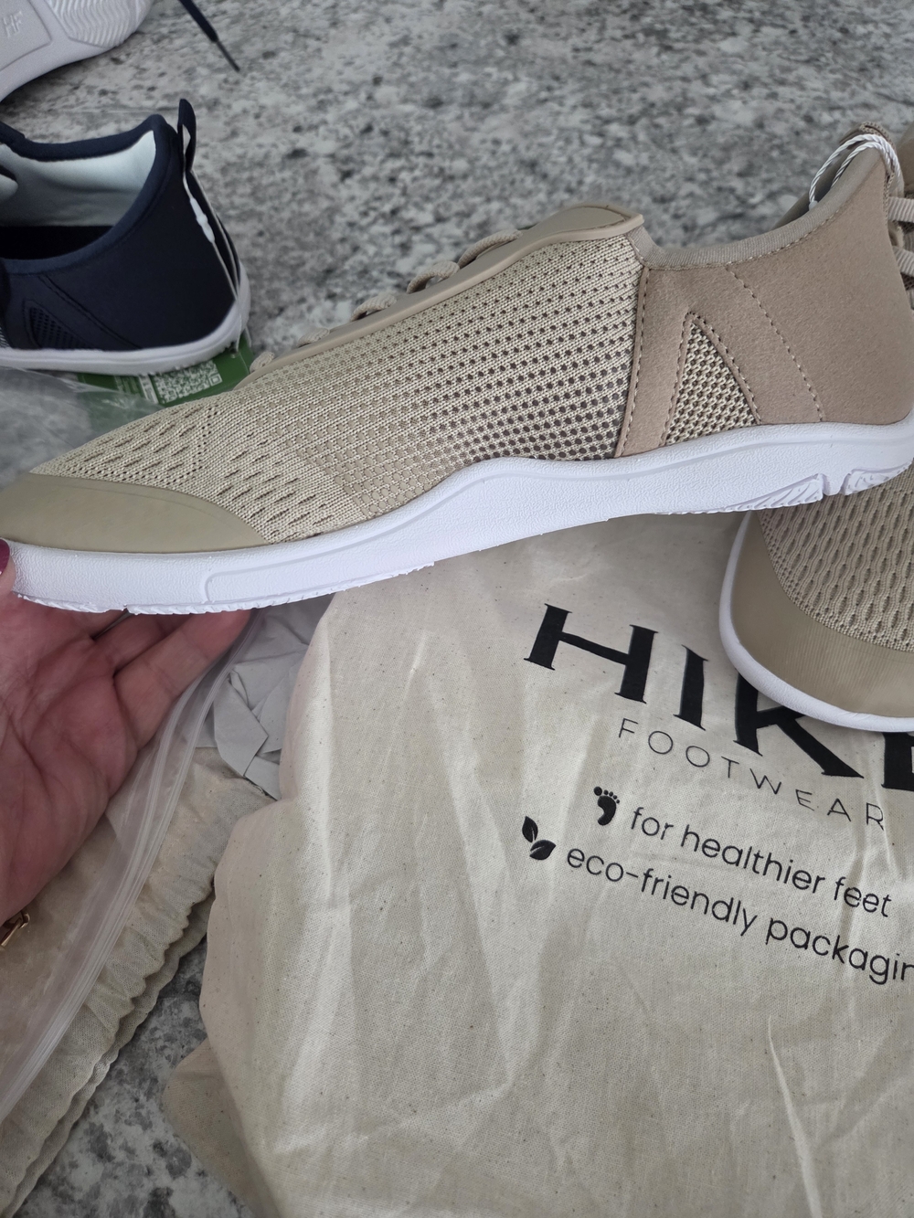 New HIKE Footwear Women’s Beige Knit Athletic Sneakers S, 9 - Picture 5 of 5